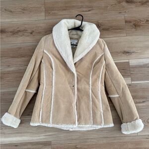 Covington Leather Jacket with Faux Fur Lining